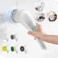 Handheld Eectric Cleaning Brush Cordless Spin Scrubbe With 5 Replaceable Brush Heads USB Rechargeable 360°Power Scrubbe